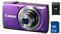 CANON POWERSHOT A3500 IS PURPLE + SD 8GB + BAG